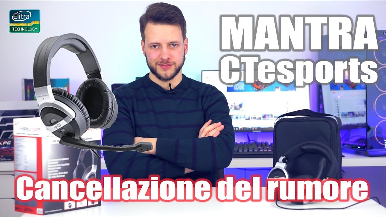 Cuffie PROFESSIONALI con cancellazione del rumore - MANTRA CTesports
