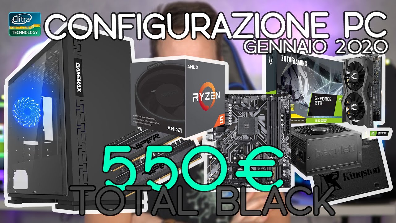 PC GAMING economico 550€ | Full HD 144Hz | TOTAL BLACK - Gennaio 2020