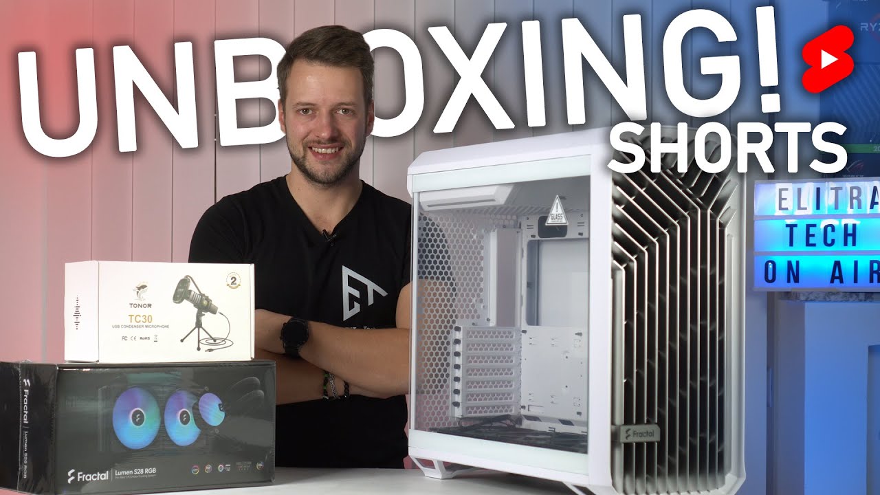 Unboxing  case e dissipatore Fractaldesign e microfono economico Tonor #shorts #unboxing