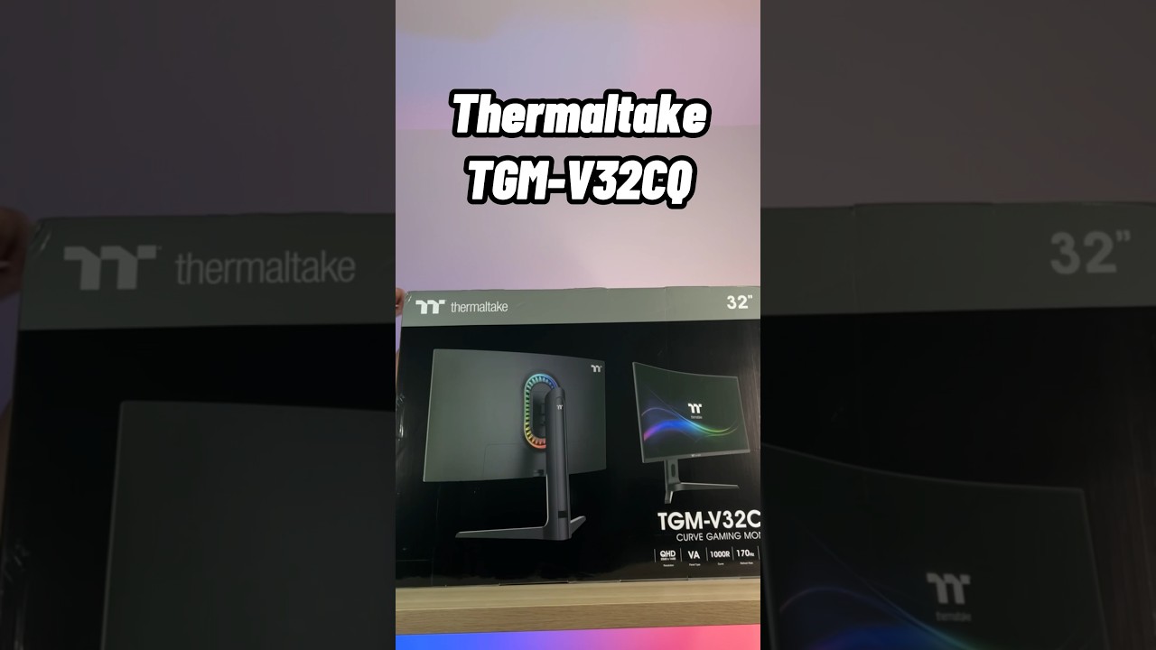 Monitor Gaming Thermaltake TGM-V32CQ 32" QHD 170HZ #unboxing #shorts